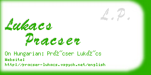 lukacs pracser business card